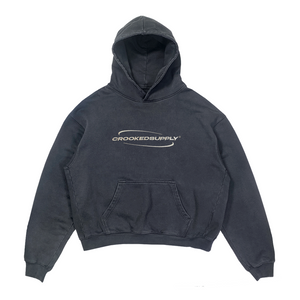 Crooked Supply Oversized Luxury Hoodie - Washed Black