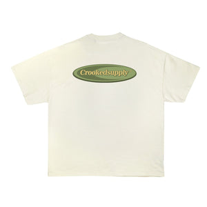 Oversized Luxury Tee (Era Design) - Cream