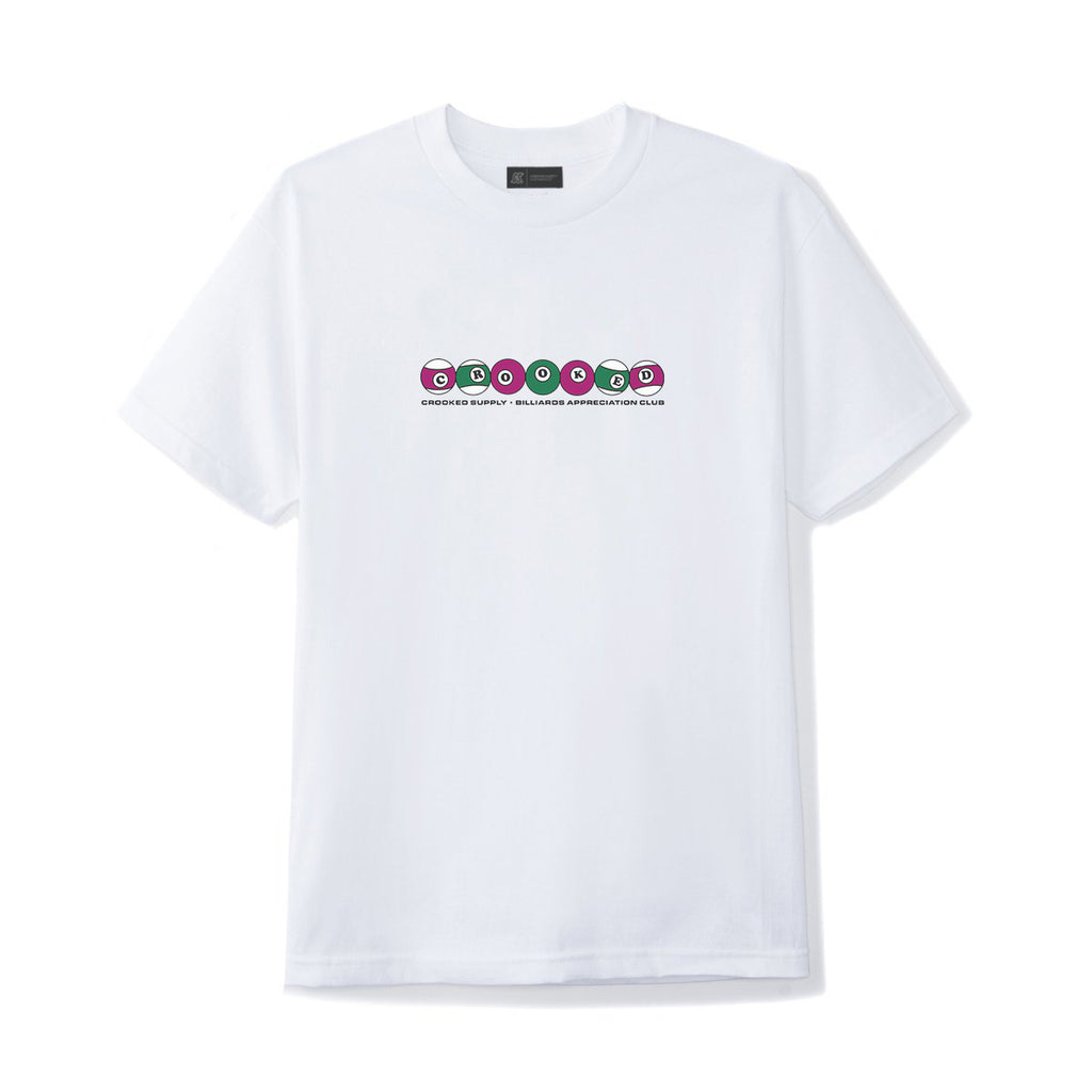 Crooked Supply 8BALL Tee - White