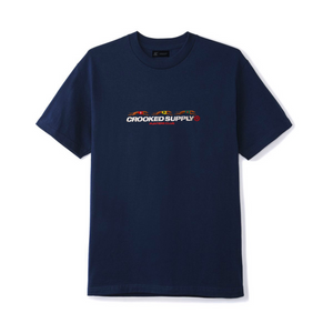 Punters Club Tee - Navy (Embroidered Logo)