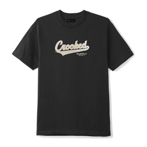 Stadium Tee - Vintage Washed Black (Embroidered Logo)