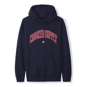 Crooked Supply Jersey Hoodie v3 - Navy