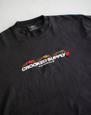 Punters Club Tee - Black (Embroidered Logo)