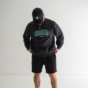 Statement Crew (Embroidered Logo) - Vintage Washed Luxury Crew