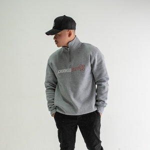 Crooked Supply Orbit 1/4 Zip Jumper - Heather Grey