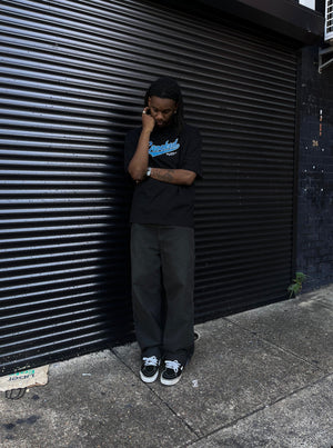 Stadium Tee - Black (Embroidered Logo)