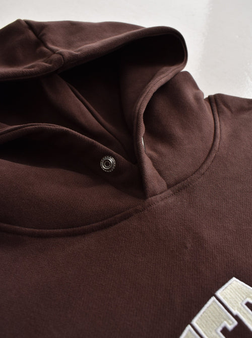 Jersey Hoodie - Brown (Embroidered Logo) – Crooked Supply