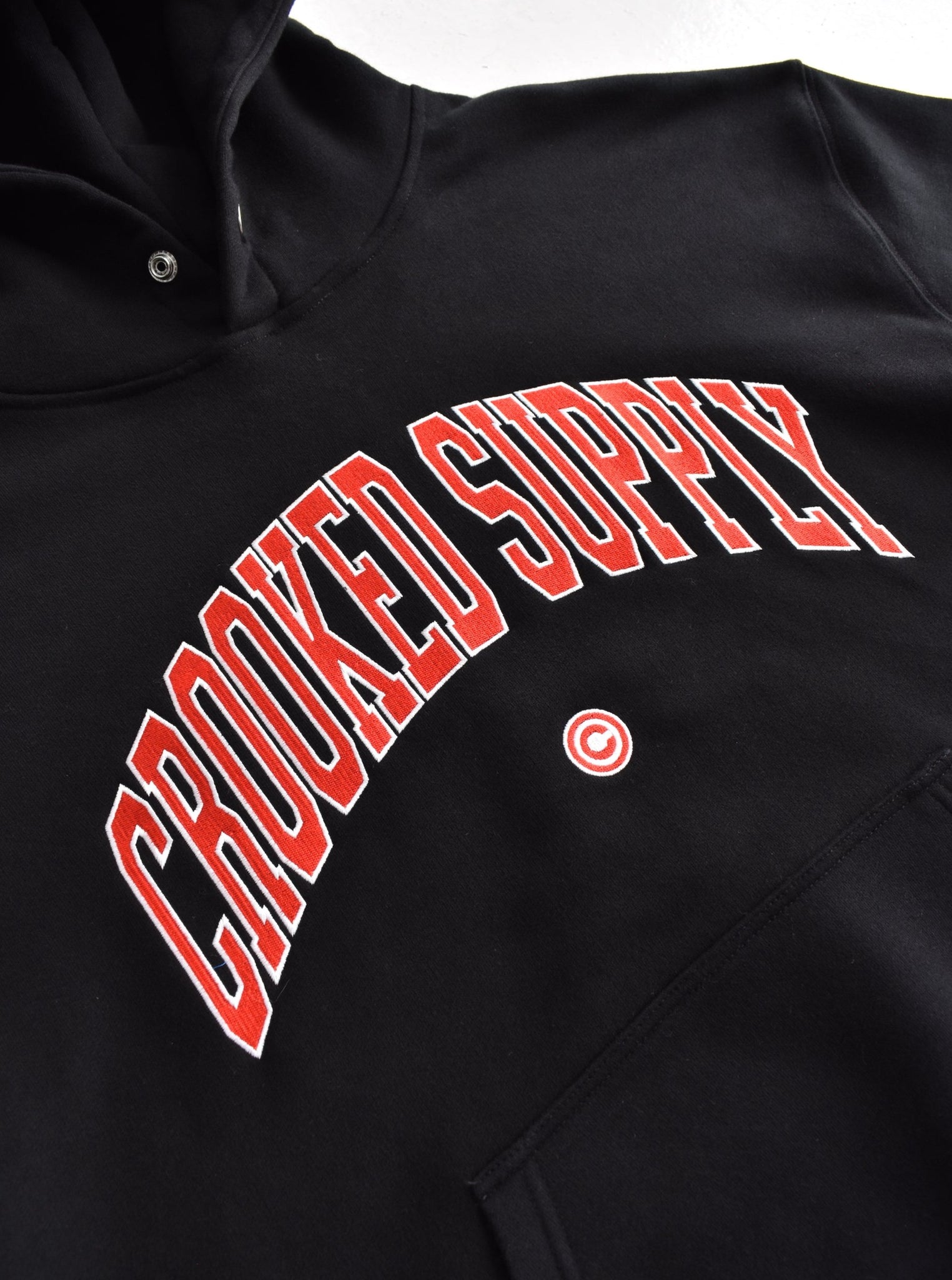 Jersey Hoodie - Black (Embroidered Logo)