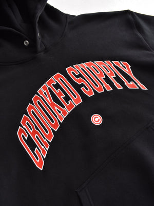 Jersey Hoodie - Black (Embroidered Logo)