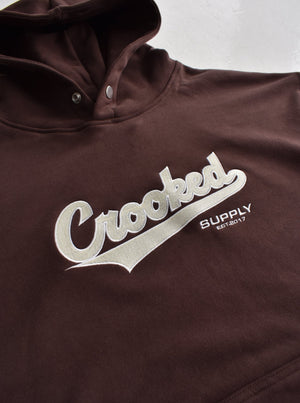 Stadium Hoodie - Brown (Embroidered Logo)