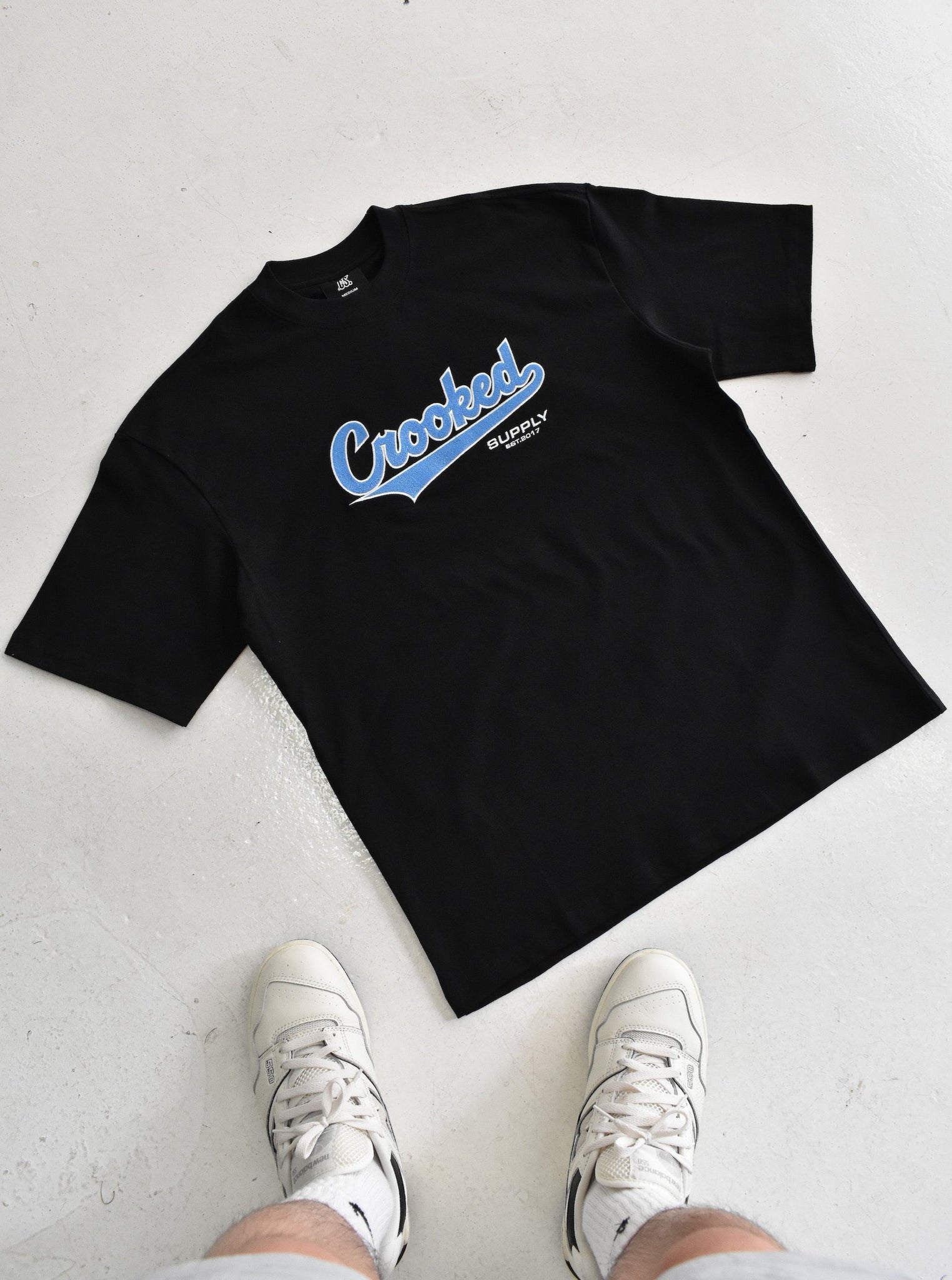 Stadium Tee - Black (Embroidered Logo)