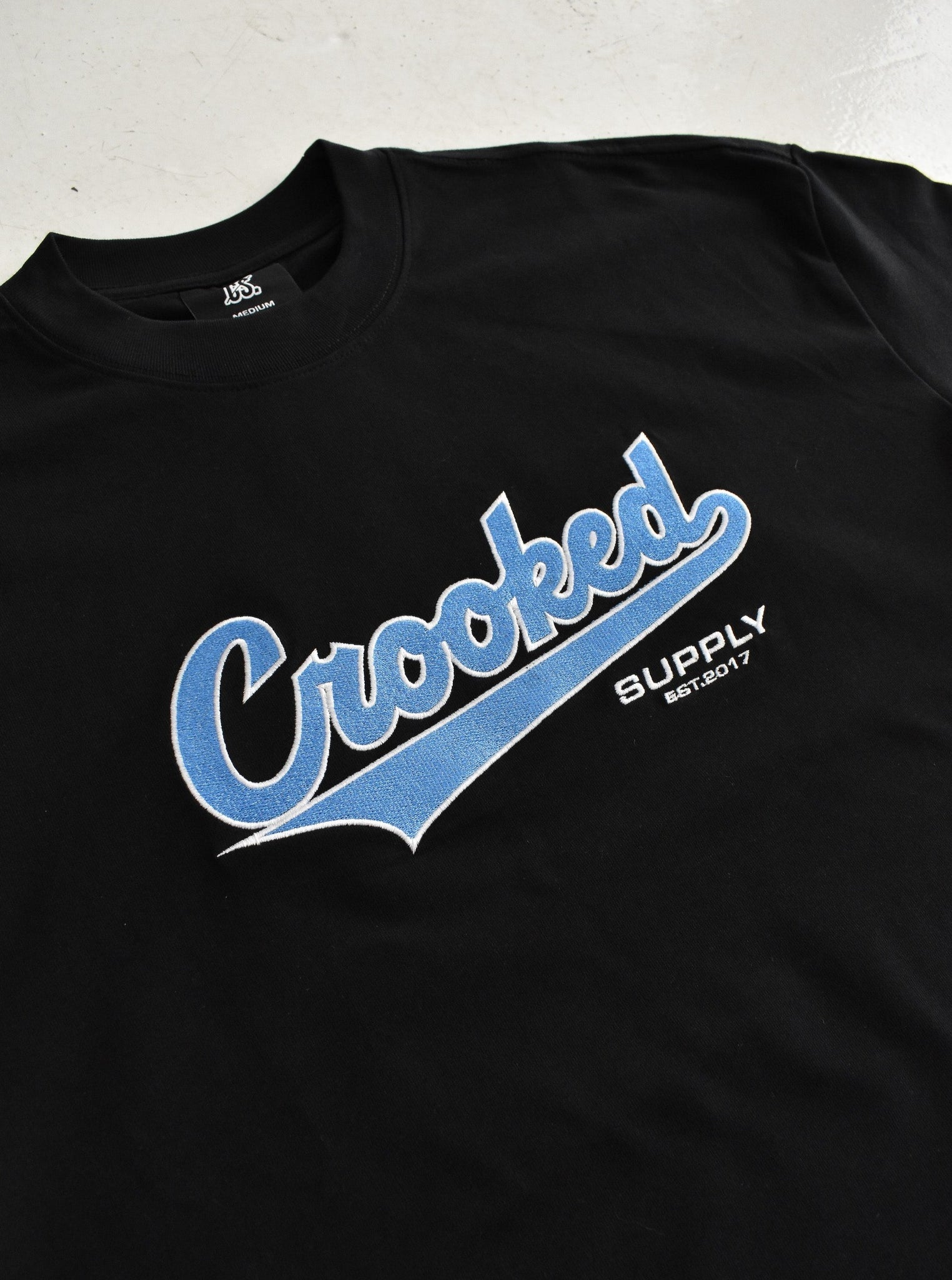 Stadium Tee - Black (Embroidered Logo)