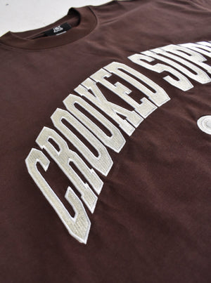 Jersey Tee - Brown (Embroidered Logo)