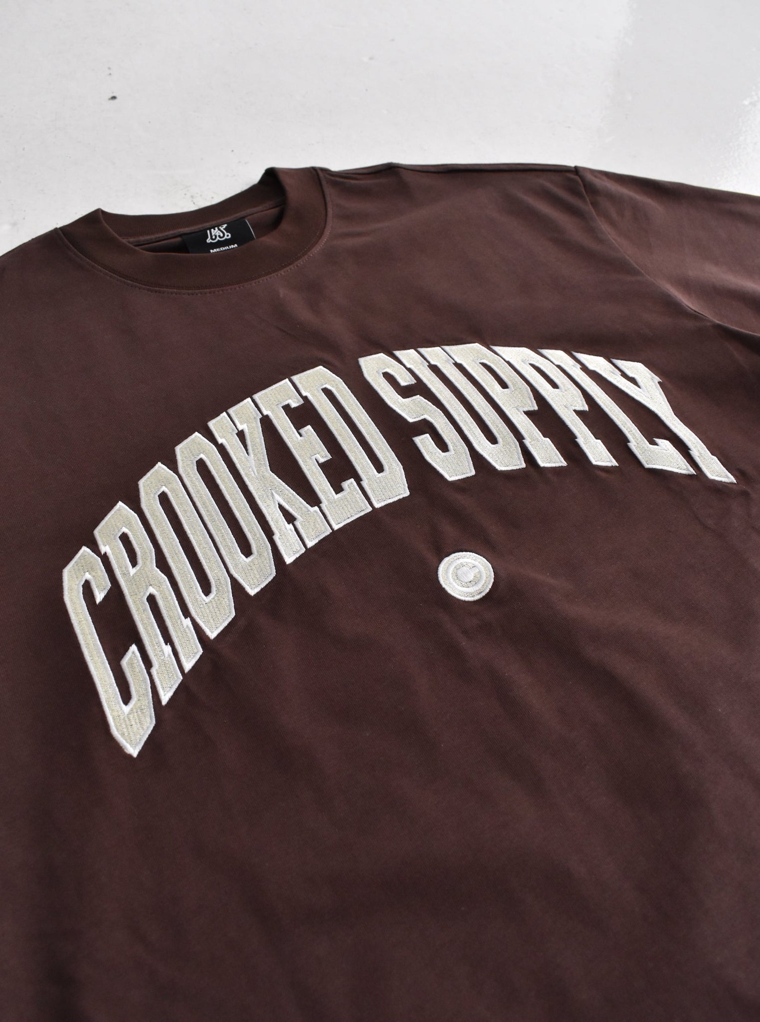 Jersey Tee - Brown (Embroidered Logo)