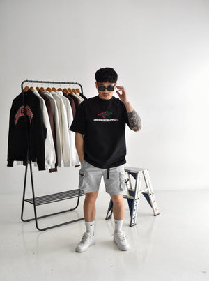 Punters Club 2 Tee - Black (Embroidered Logo)