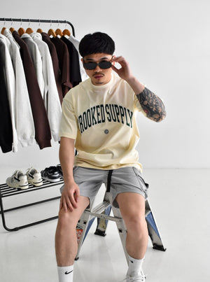 Jersey Tee - Cream (Embroidered Logo)