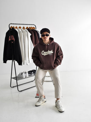 Stadium Hoodie - Brown (Embroidered Logo)