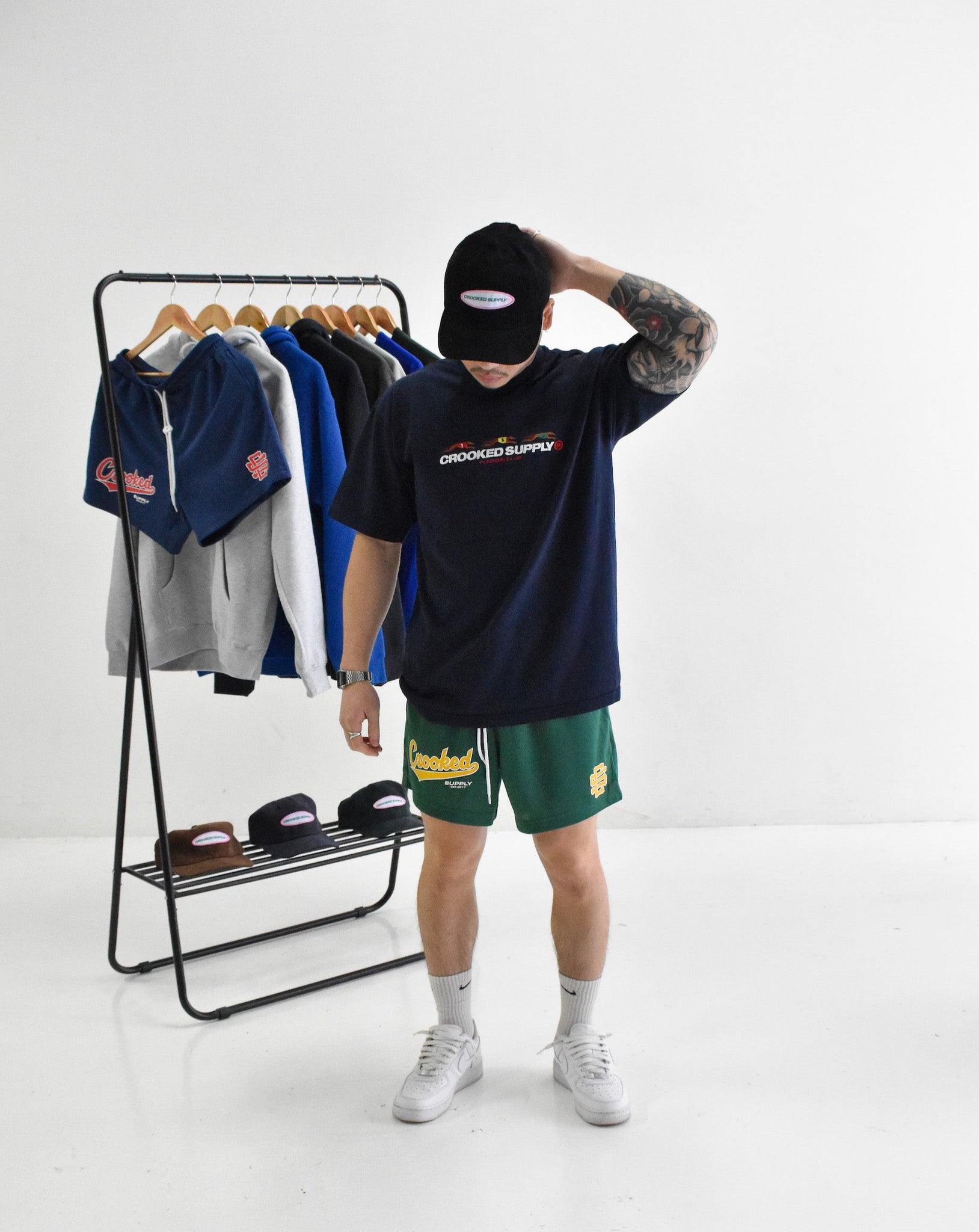 Punters Club Tee - Navy (Embroidered Logo)