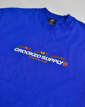 Punters Club Tee - Royal Blue (Embroidered Logo)