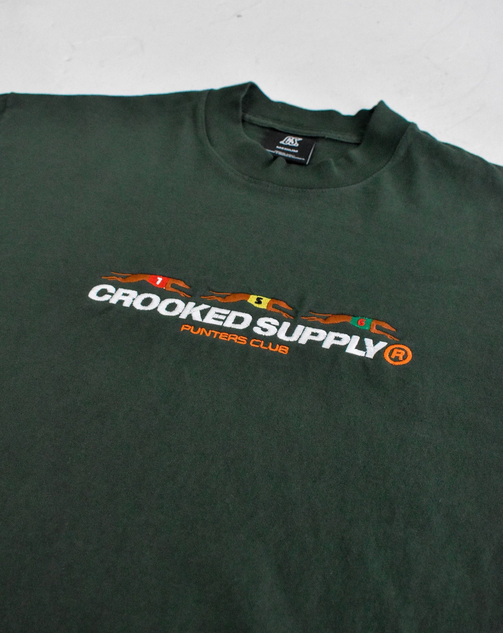 Punters Club Tee - Green (Embroidered Logo)