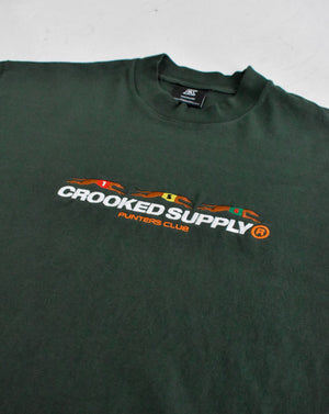 Punters Club Tee - Green (Embroidered Logo)