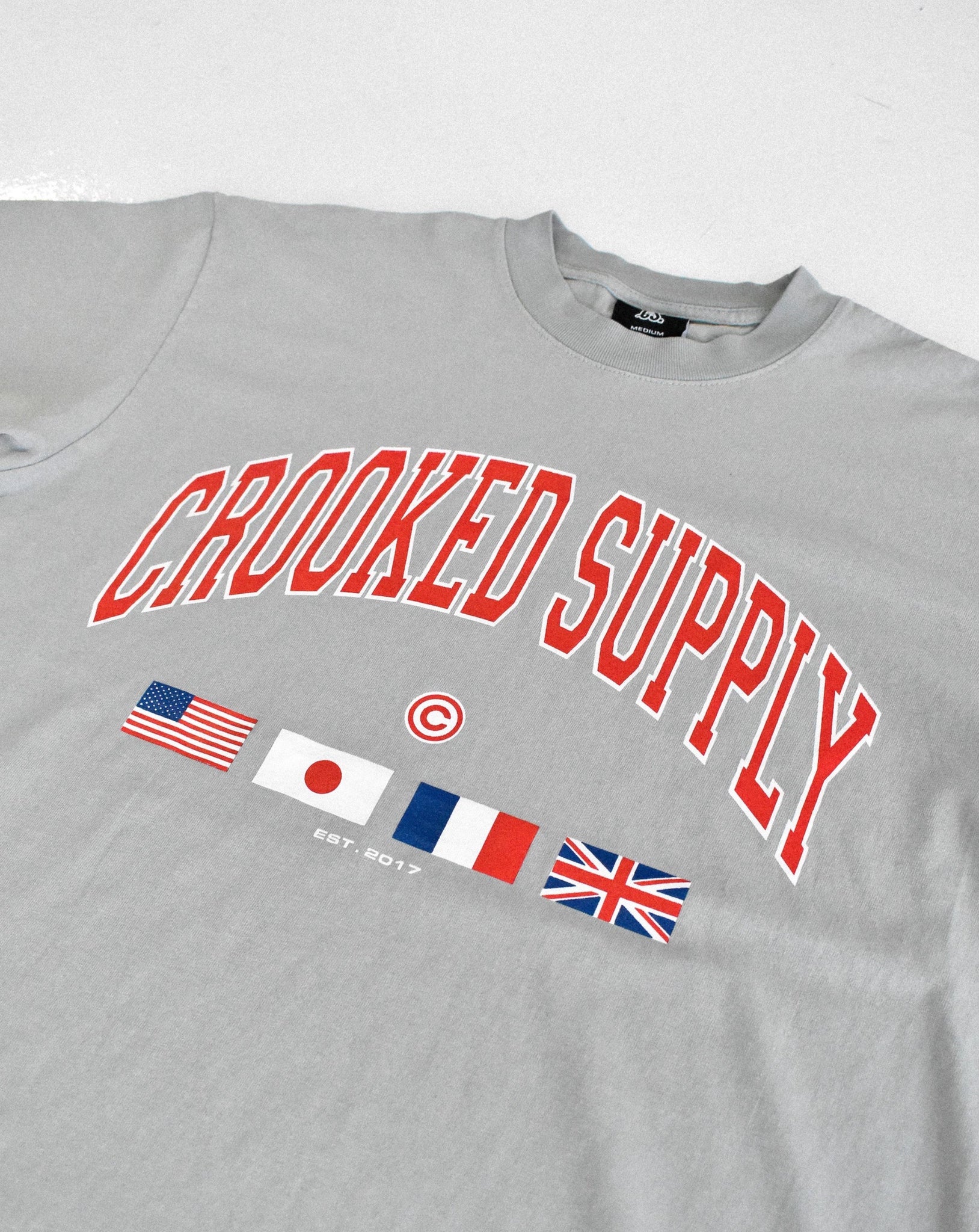 Jersey x Flag Tee - Sage