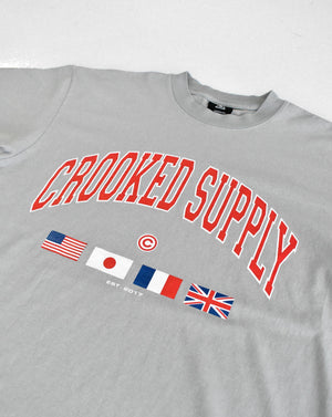 Jersey x Flag Tee - Sage