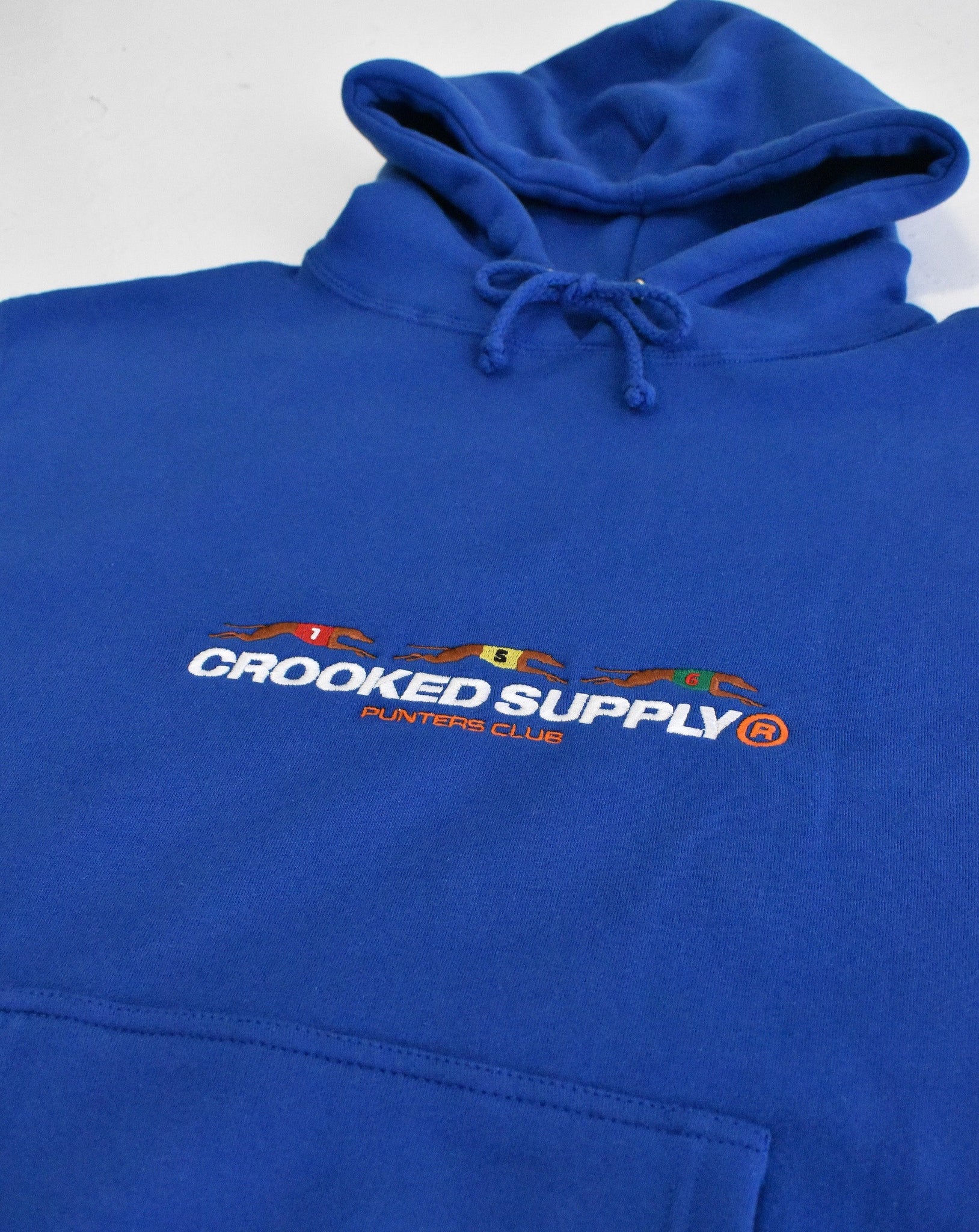 Punters Club Hoodie - Royal Blue (Embroidered Logo)