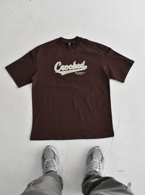 Stadium Tee - Brown (Embroidered Logo)