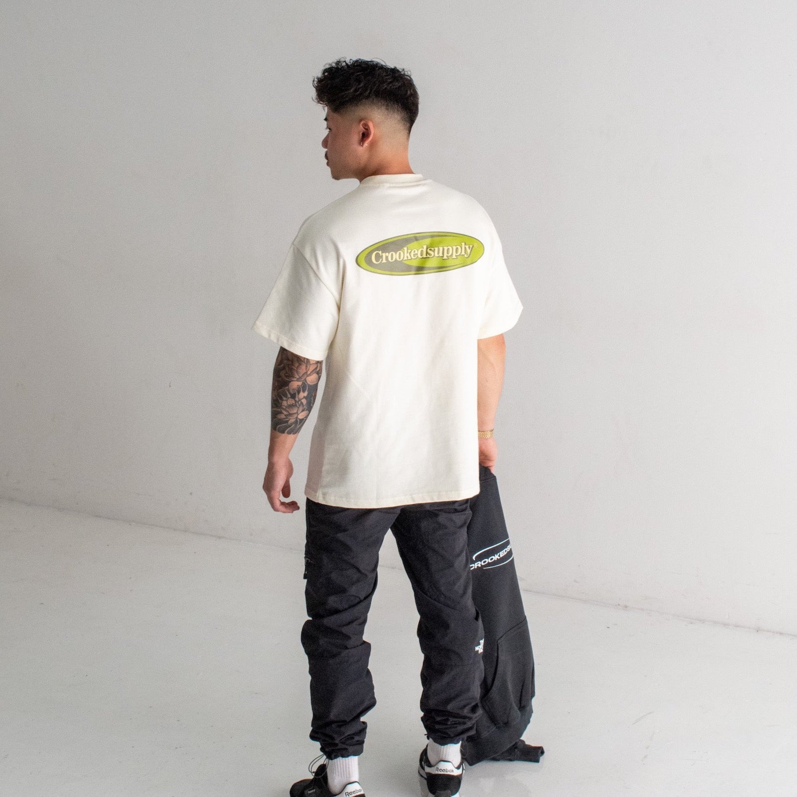 Oversized Luxury Tee (Era Design)  - Cream