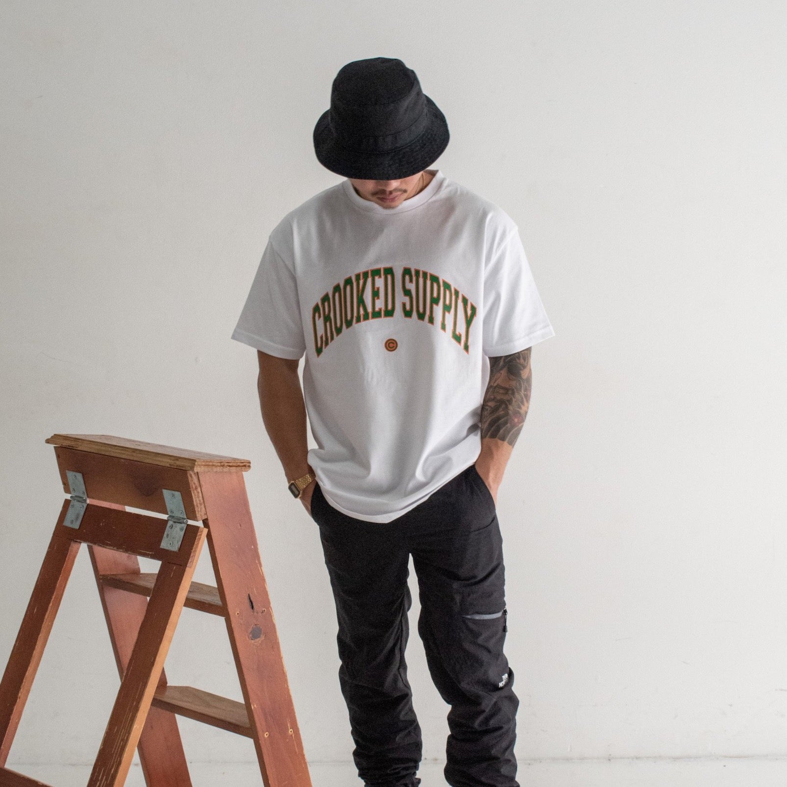 Crooked Supply Jersey Tee v3 - White