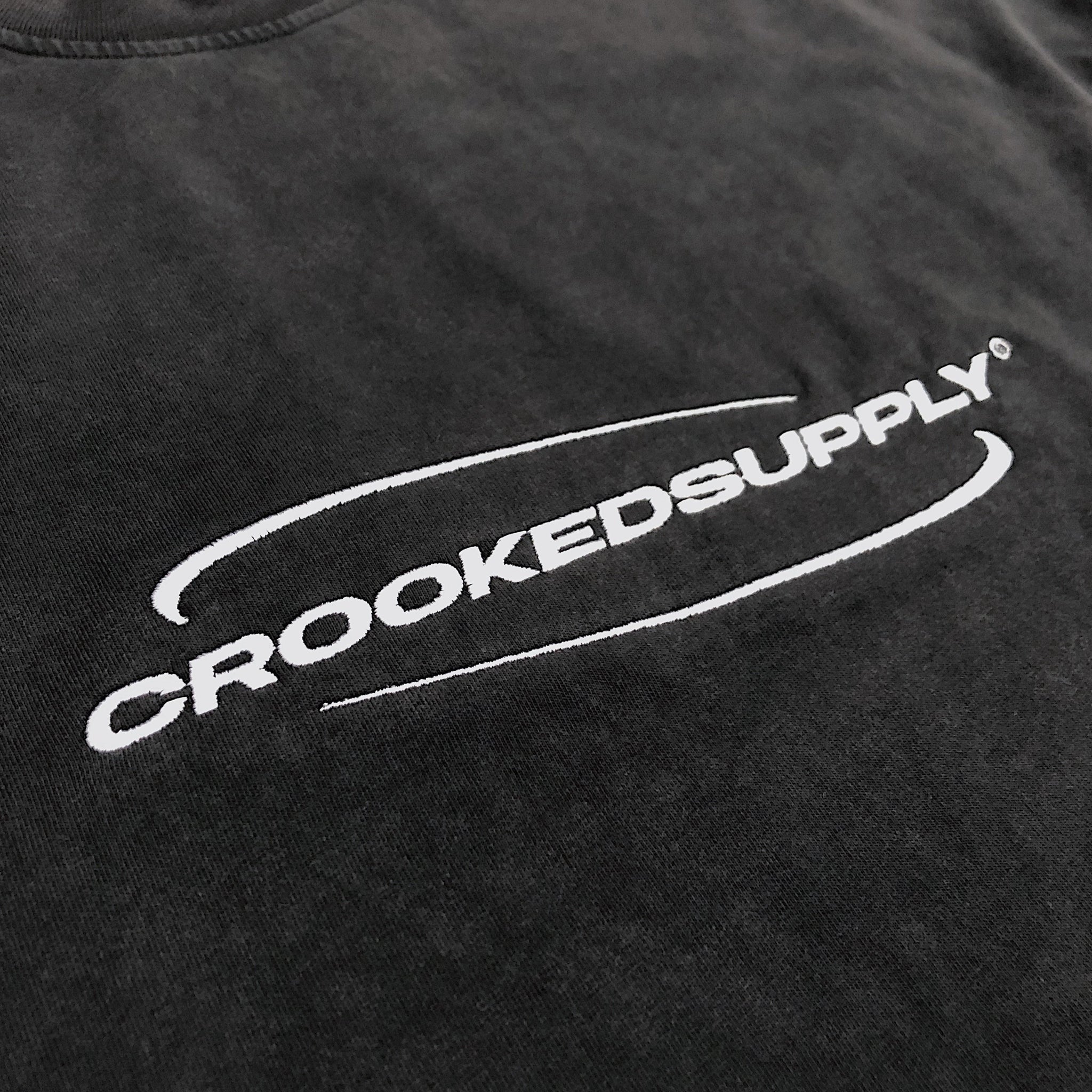 Oversized Luxury Long-sleeve Tee  - Vintage Washed Black