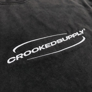 Oversized Luxury Long-sleeve Tee  - Vintage Washed Black