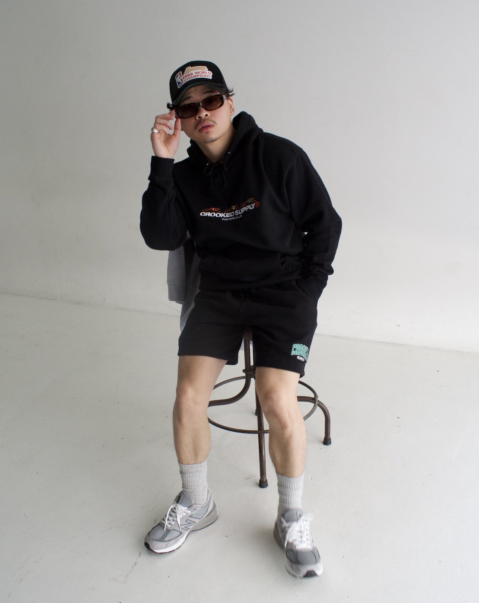 Punters Club Hoodie - Black (Embroidered)