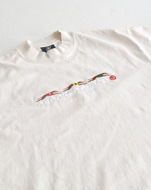 Punters Club Tee - Cream (Embroidered Logo)