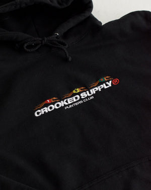 Punters Club Hoodie - Black (Embroidered)