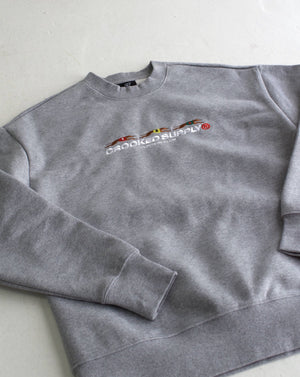 Punters Club Crew (Embroidered Logo) - Grey