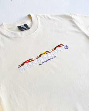 (New) Punters Club Tee - Cream (Embroidered Logo)