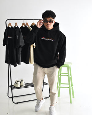 (New) Punters Club Hoodie - Black (Embroidered Logo)