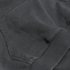 Oversized Luxury Hoodie (360 Embroidered Logo) - Vintage Washed Black