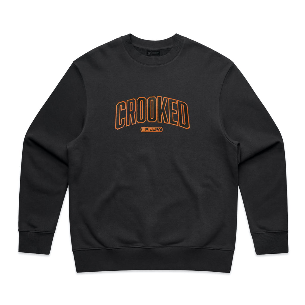 Statement Crew (Embroidered Logo) - Charcoal