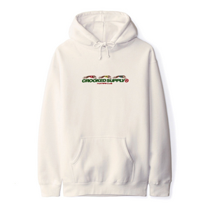 Punters Club Hoodie - Creme (Embroidered Logo)