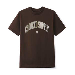 Jersey Tee - Brown (Embroidered Logo)